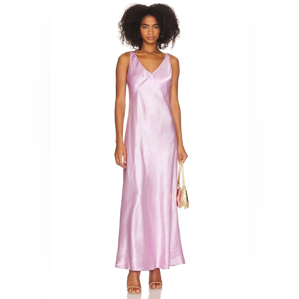 Vince V Neck Satin Slip Dress